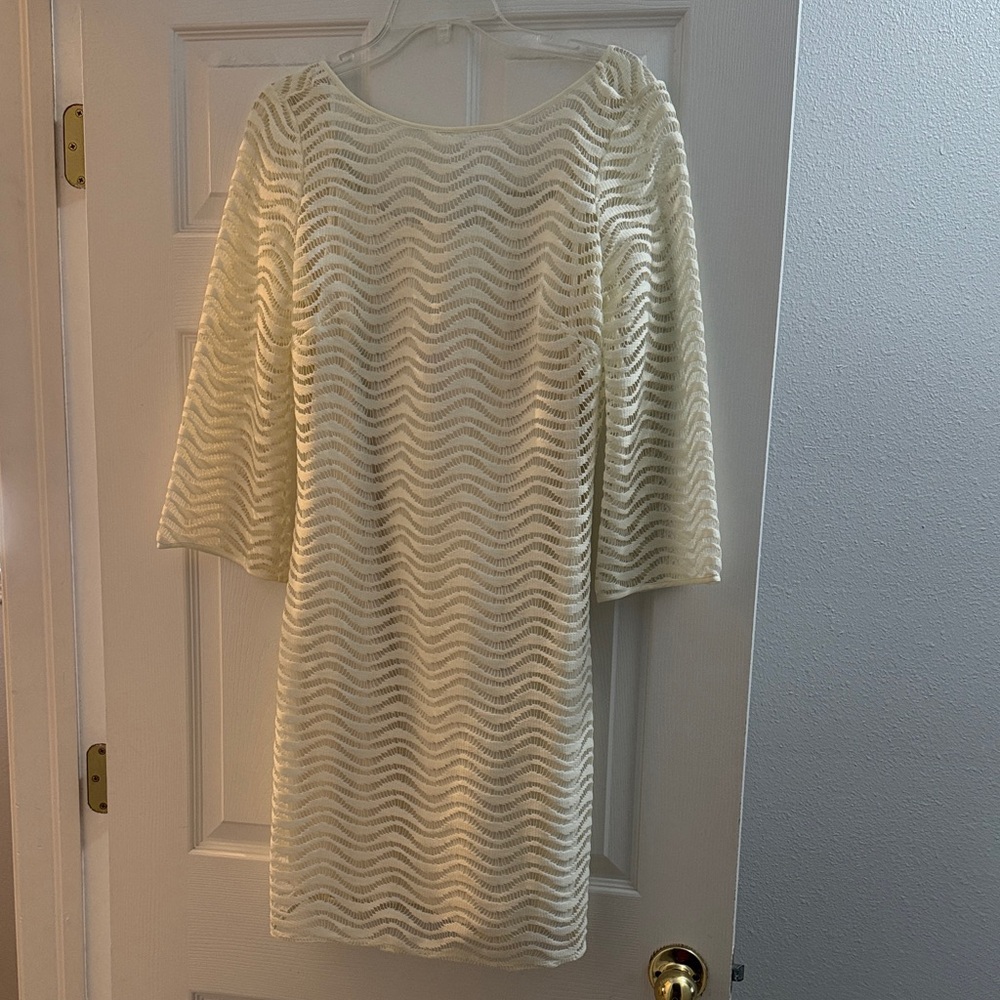 Lilly Pulitzer Ivory Wave Lace Mini Dress